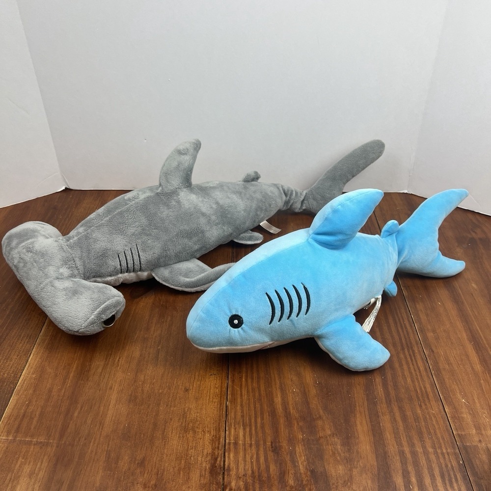 Shark Plush Bundle 21'' Hammerhead & 20'' Mako – Soft, Realistic & Gift Ready